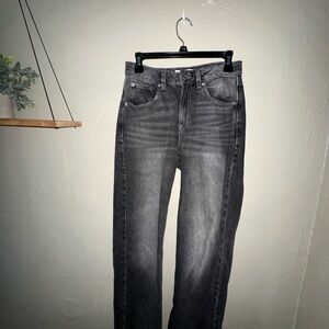 Garage Dark Gray Straight Leg Jeans